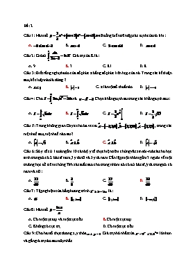 Đề kiểm tra môn Toán - Đề 2